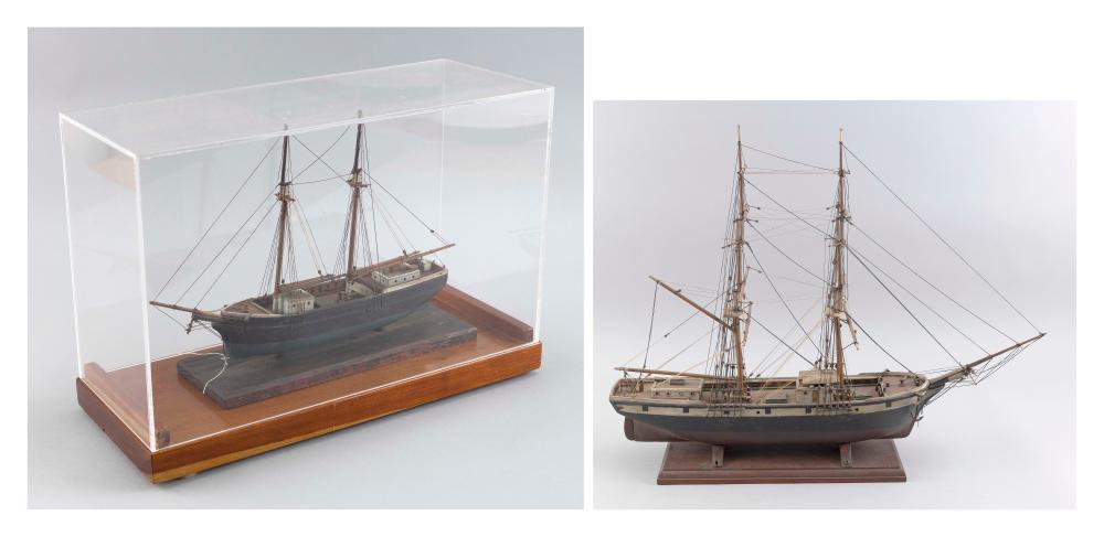 Appraisal: TWO MODELS OF SAILING VESSELS FIRST HALF OF THE TH