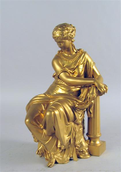 Appraisal: Continental gilt bronze figure of a classical woman Gilt patina