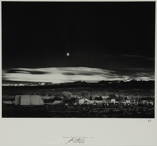 Appraisal: Ansel Adams American - Moonrise over Hernandez Photogravure later edition