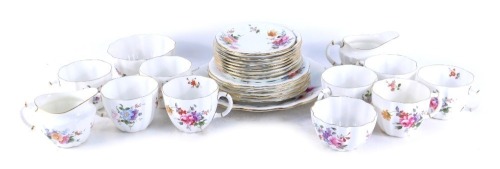 Appraisal: Royal Crown Derby Posies pattern porcelain part tea service comprising