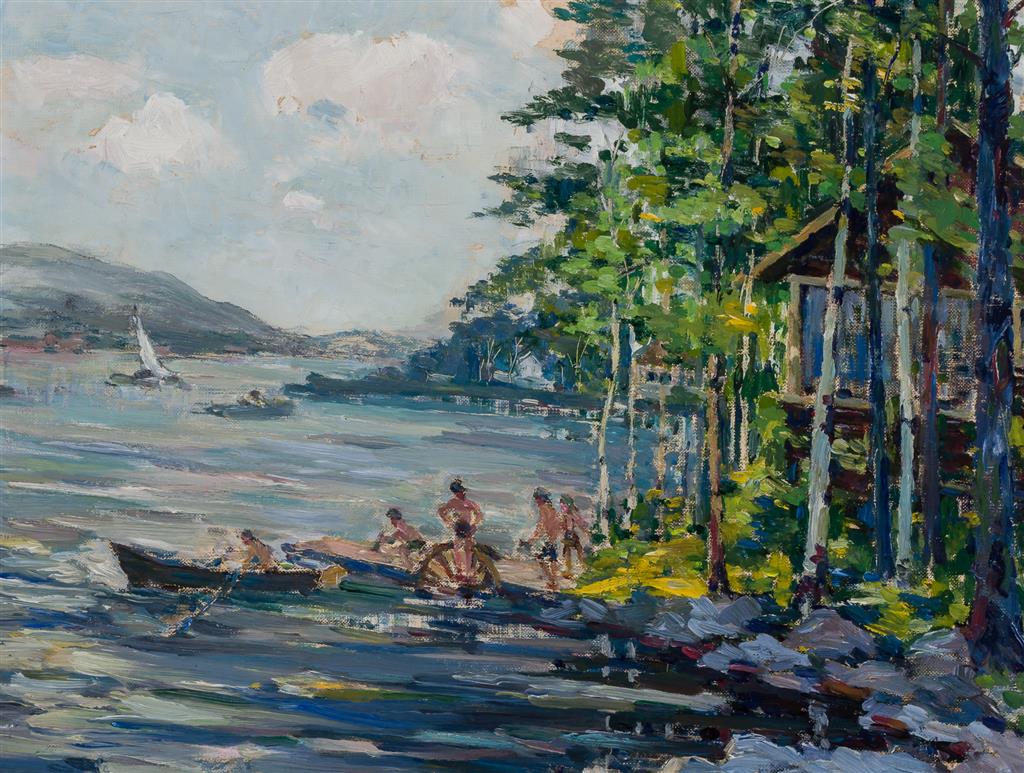 Appraisal: PETER BELA MAYER Hungarian American - Vacation oil on artist