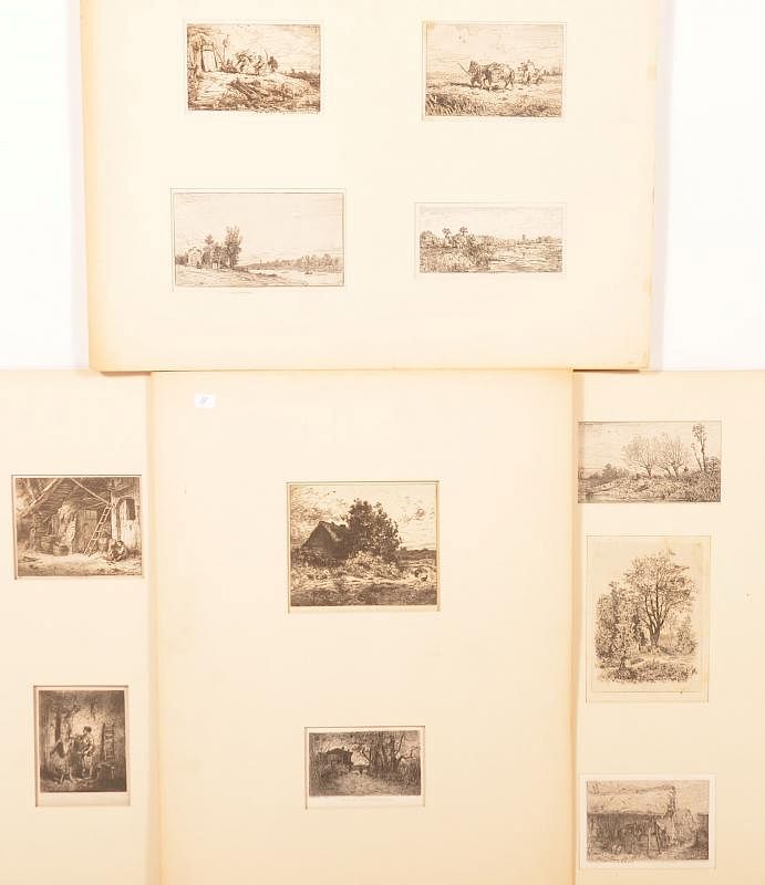 Appraisal: Charles Jacque Mid th Century Engravings Collection of Eleven Mid