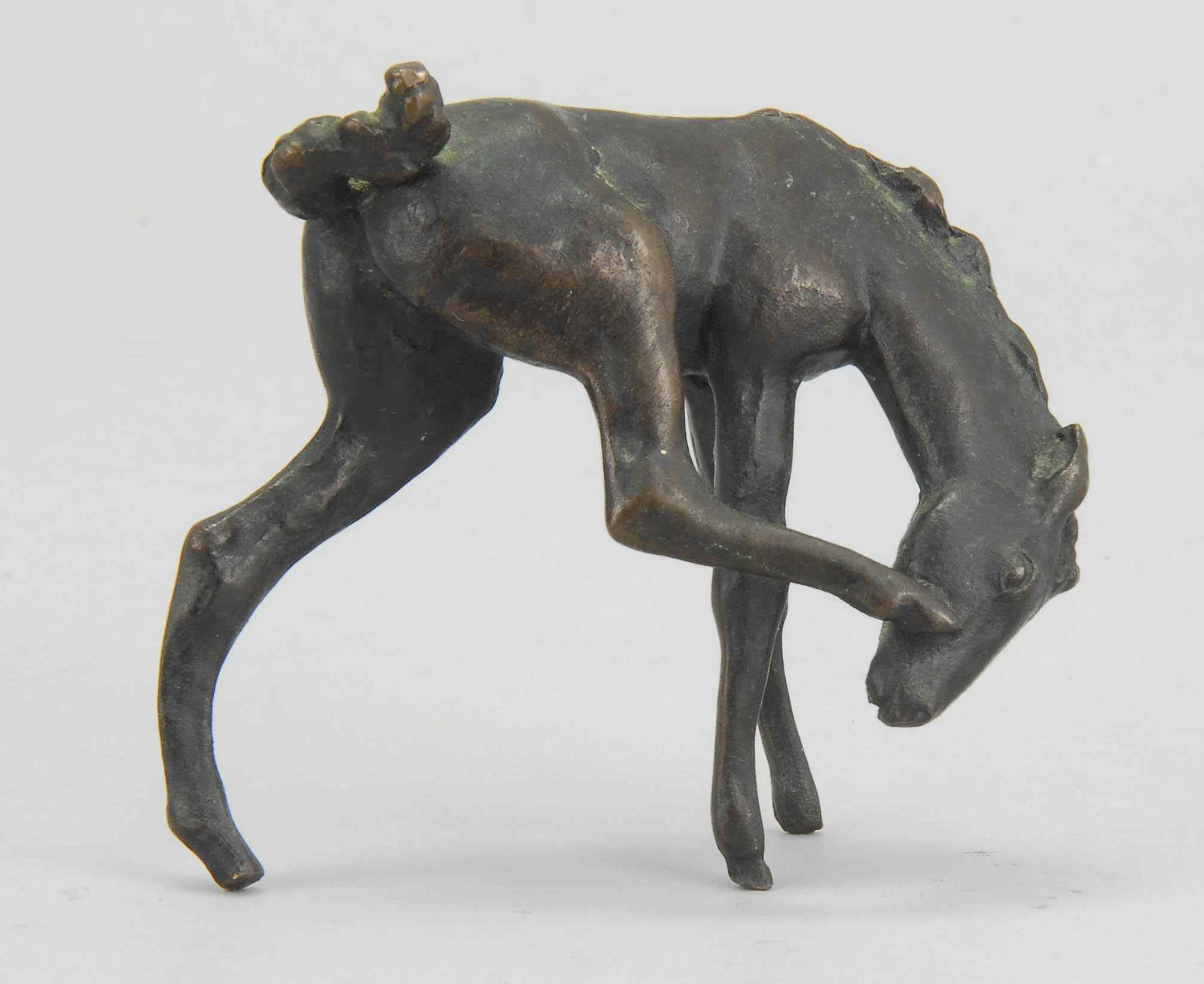 Appraisal: BRONZE MODEL OF A STANDING HORSE th CenturySigned RS'' Attributed