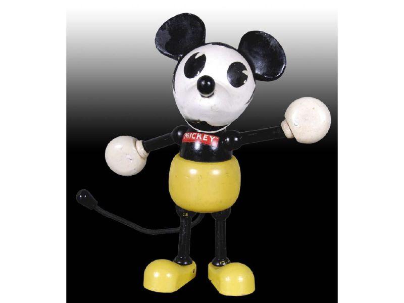 Appraisal: Yellow Mickey Mouse Figure with Lollipop Hands Description - ''