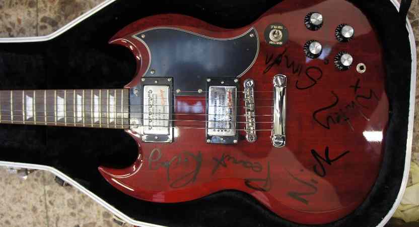 Appraisal: Epiphone S G Guitar in Cherry Made in China Signed