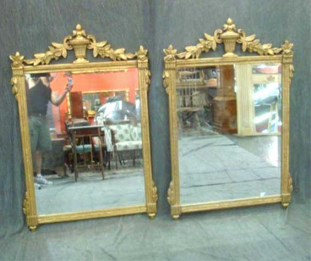 Appraisal: Pair of Gilt Mirrors From a Greenwich CT home Dimensions