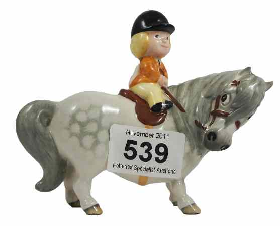 Appraisal: Beswick Model of a Thelwell Comical Boy on Grey Horse