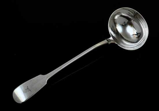 Appraisal: A William IV sterling silver ladle Makers mark William Eaton