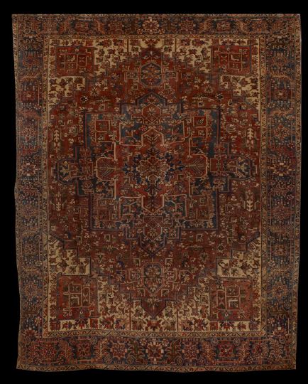 Appraisal: Semi-Antique Persian Heriz Carpet ' x '