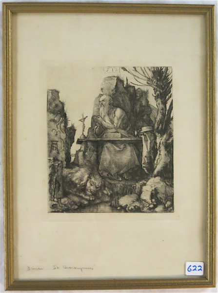 Appraisal: AFTER ALBRECHT DURER DRYPOINT ETCHING ON LAID PAPER German -