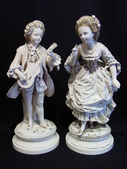 Appraisal: PAIR OF CERAMIC FIGURES