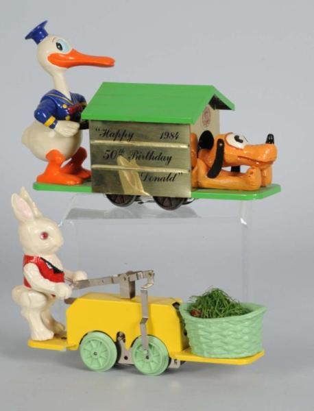 Appraisal: Lot of Character Handcars Description Includes Pride Lines Donald Duck