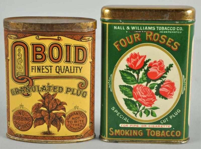 Appraisal: Lot of Vertical Pocket Tobacco Tins Description Includes Four Roses