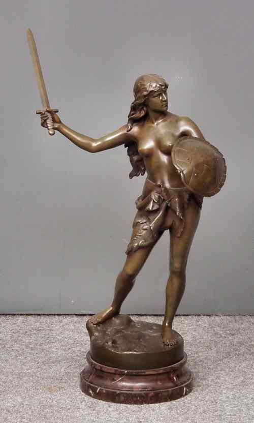 Appraisal: After Jean Francois Marie Garnier - - Bronzed spelter standing