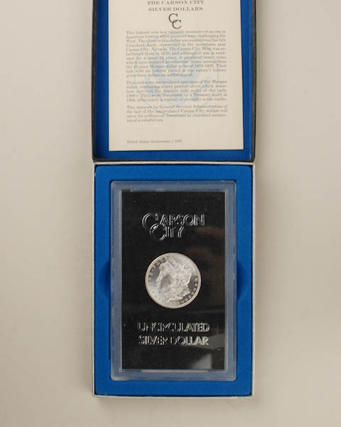 Appraisal: -CC Morgan Silver Dollar Uncirculated in government case