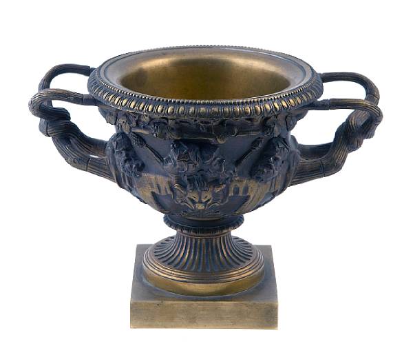 Appraisal: A bronze model of the Warwick vase height in