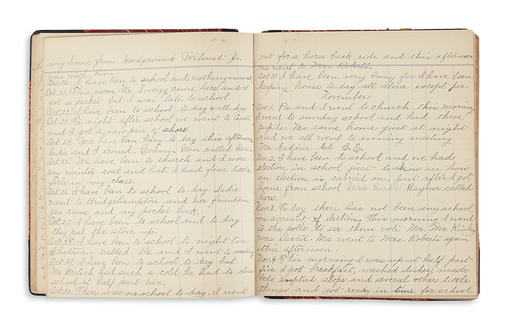 Appraisal: NEW YORK--LONG ISLAND Howell Mabel E Diary of a farmer's