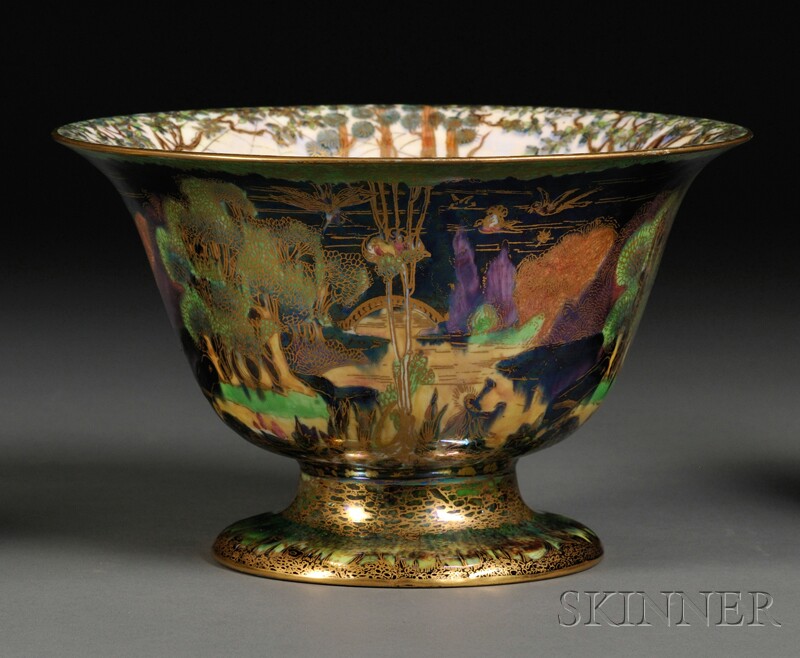 Appraisal: Wedgwood Fairyland Lustre Antique Centerbowl England c the exterior Woodland