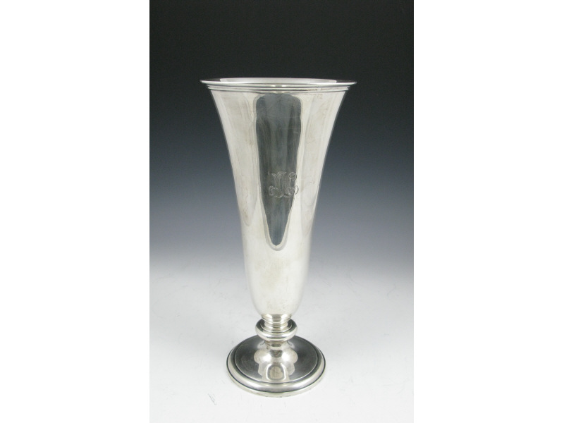 Appraisal: Tiffany Co Sterling Silver Trumpet Vase ca with Tiffany hallmarks