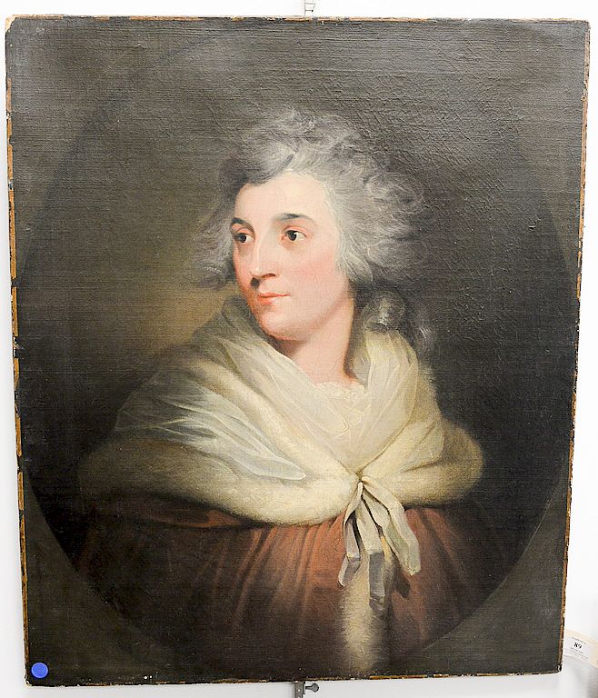 Appraisal: Circle of Gilbert Stuart - oil on canvas Portrait of