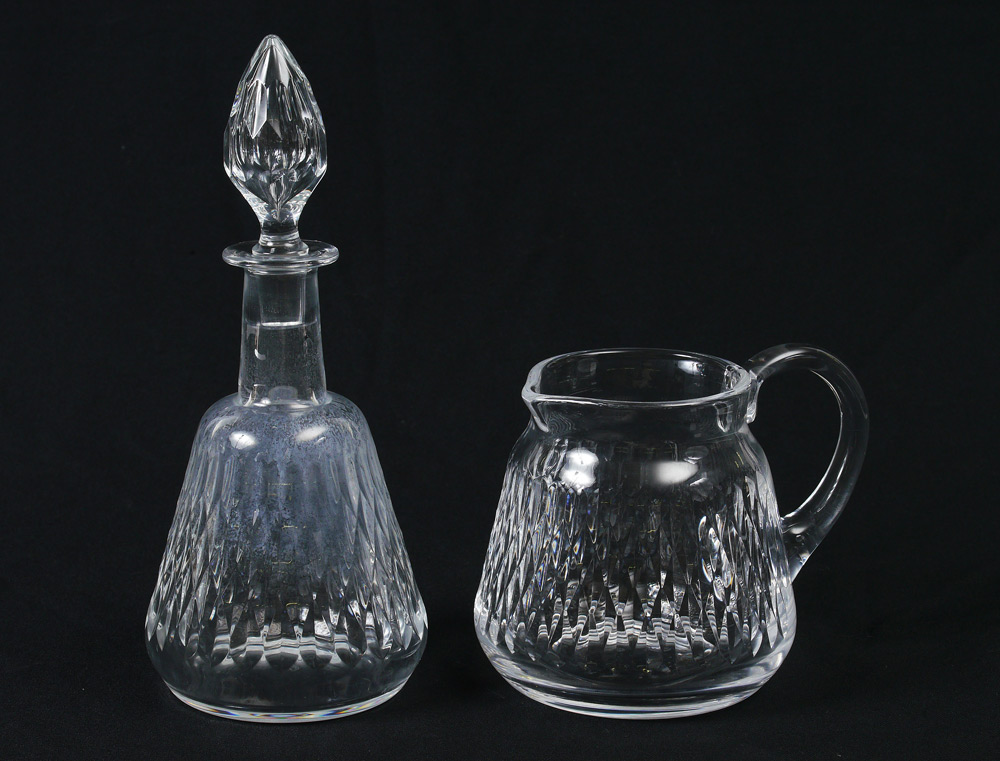 Appraisal: BACCARAT CRYSTAL PATTERN D'ASSAS WATER PITCHER DECANTER pieces to include