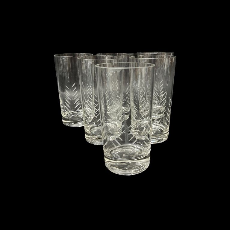 Appraisal: Vintage Crystal Water Glasses Vintage Crystal Water Glasses Measures inches