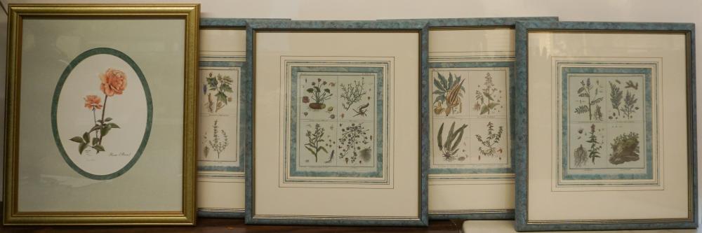 Appraisal: Group of Four Reproduction Botanical Prints Frame x in x