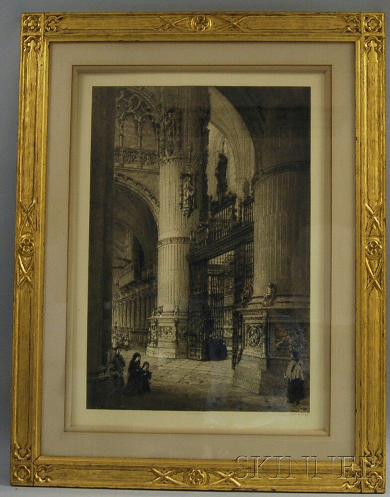 Appraisal: Axel H Haig Swedish - Church Interior Signed and dated