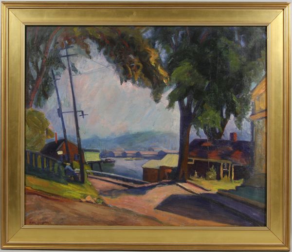 Appraisal: Ruth Farrington American - Rocky Neck Gloucester scene o c