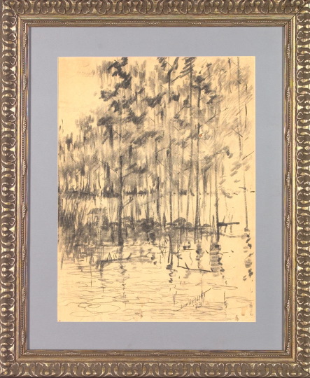 Appraisal: Don Wright American Louisiana - Louisiana Swamp charcoal on paper