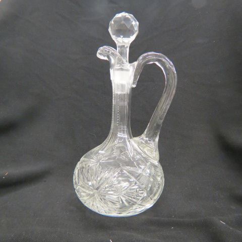 Appraisal: Cut Glass Decanter handled brilliant period