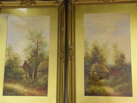 Appraisal: th Century English School pair of landscapes unsigned h w