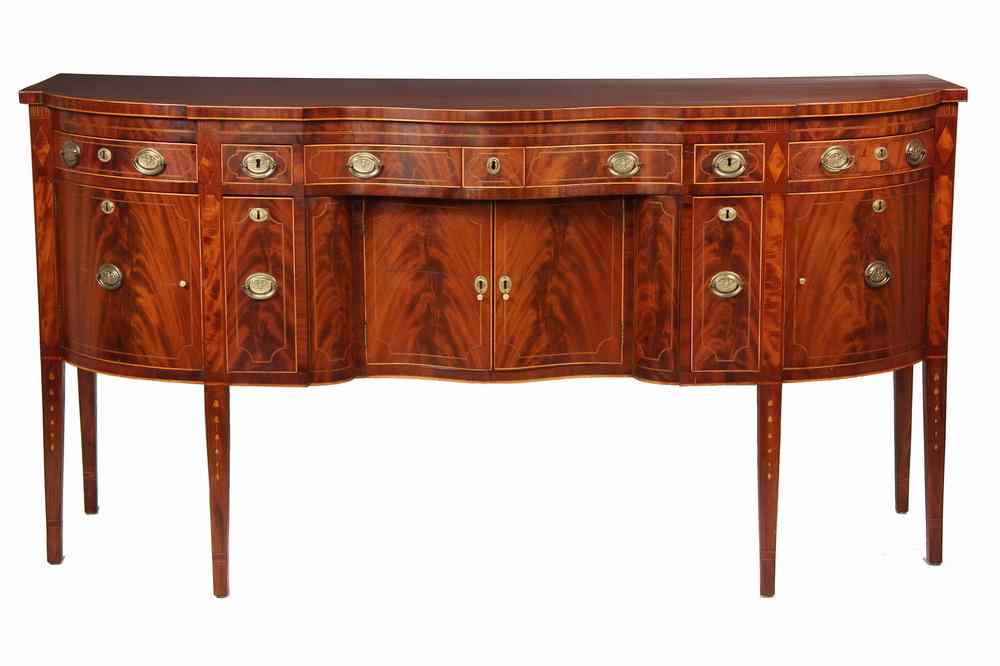 Appraisal: HEPPLEWHITE SIDEBOARD - Lovely Hepplewhite Mahogany Sideboard New York late