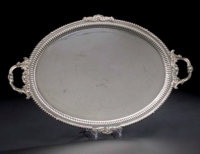 Appraisal: George V Silverplate Tray first quarter th century by William