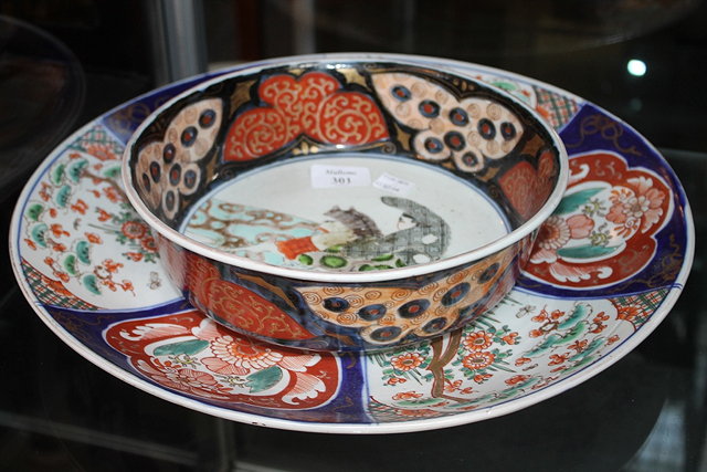 Appraisal: A LARGE JAPANESE IMARI CHARGER cm and a Japanese Imari