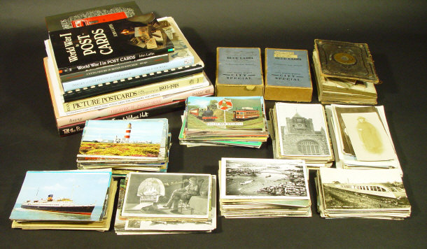 Appraisal: Box of mixed Edwardian and later postcards together with nine