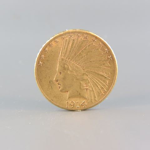 Appraisal: -D U S Indian Head Gold Coin lusterous A U