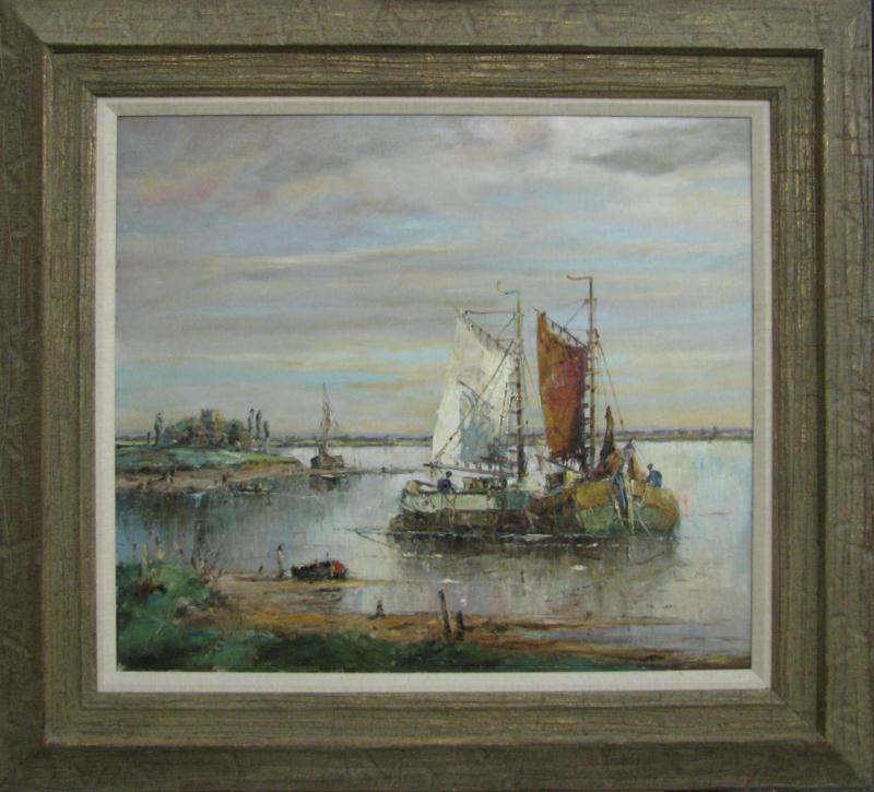 Appraisal: Vintage Decorator Oil Painting signed Arthur Hierer x O C