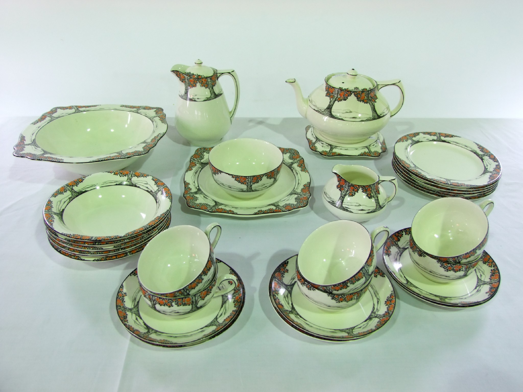 Appraisal: A collection of Crown Ducal Orange Tree pattern wares comprising