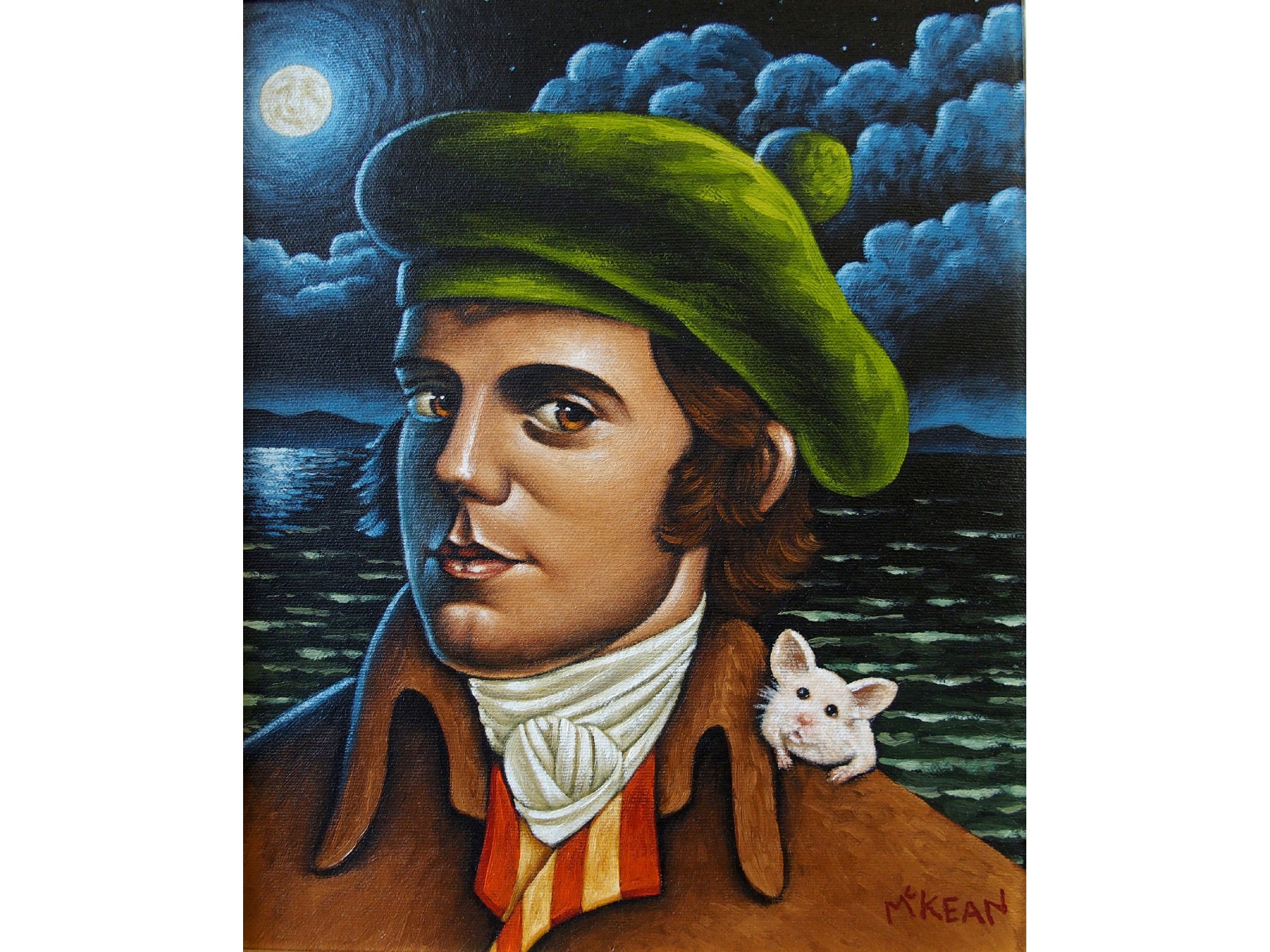 Appraisal: GRAHAM McKEAN Scottish b PORTRAIT OF ROBERT BURNSOil on canvas