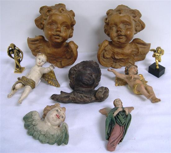 Appraisal: Collection of putti and cherubs including a pair of ''