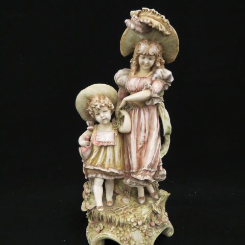 Appraisal: Teplitz R St K Porcelain Figurine of Girls strolling along