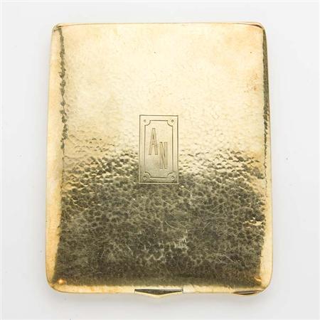 Appraisal: Hammered Gold Cigarette Case Tiffany Co Estimate -