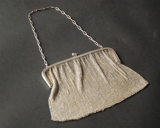 Appraisal: A Sterling Mesh Purse marked sterling silver with an oval