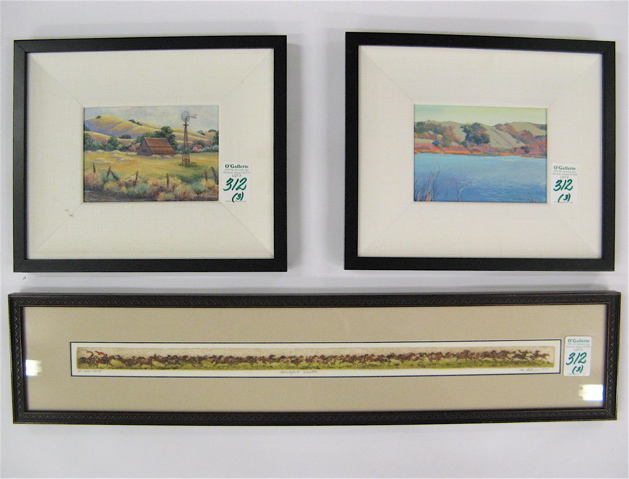 Appraisal: TWO OIL PAINTINGS plus a color print J Miller American