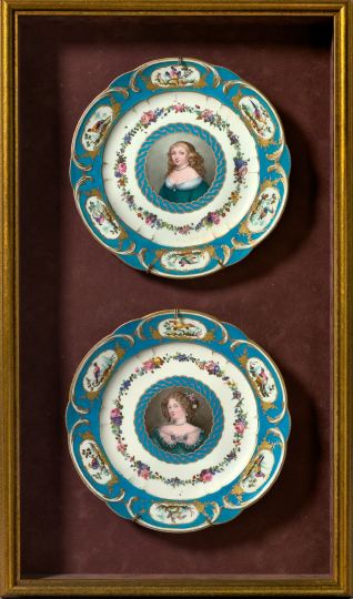 Appraisal: Pair of Sevres Porcelain Dinner Plates fourth quarter th century