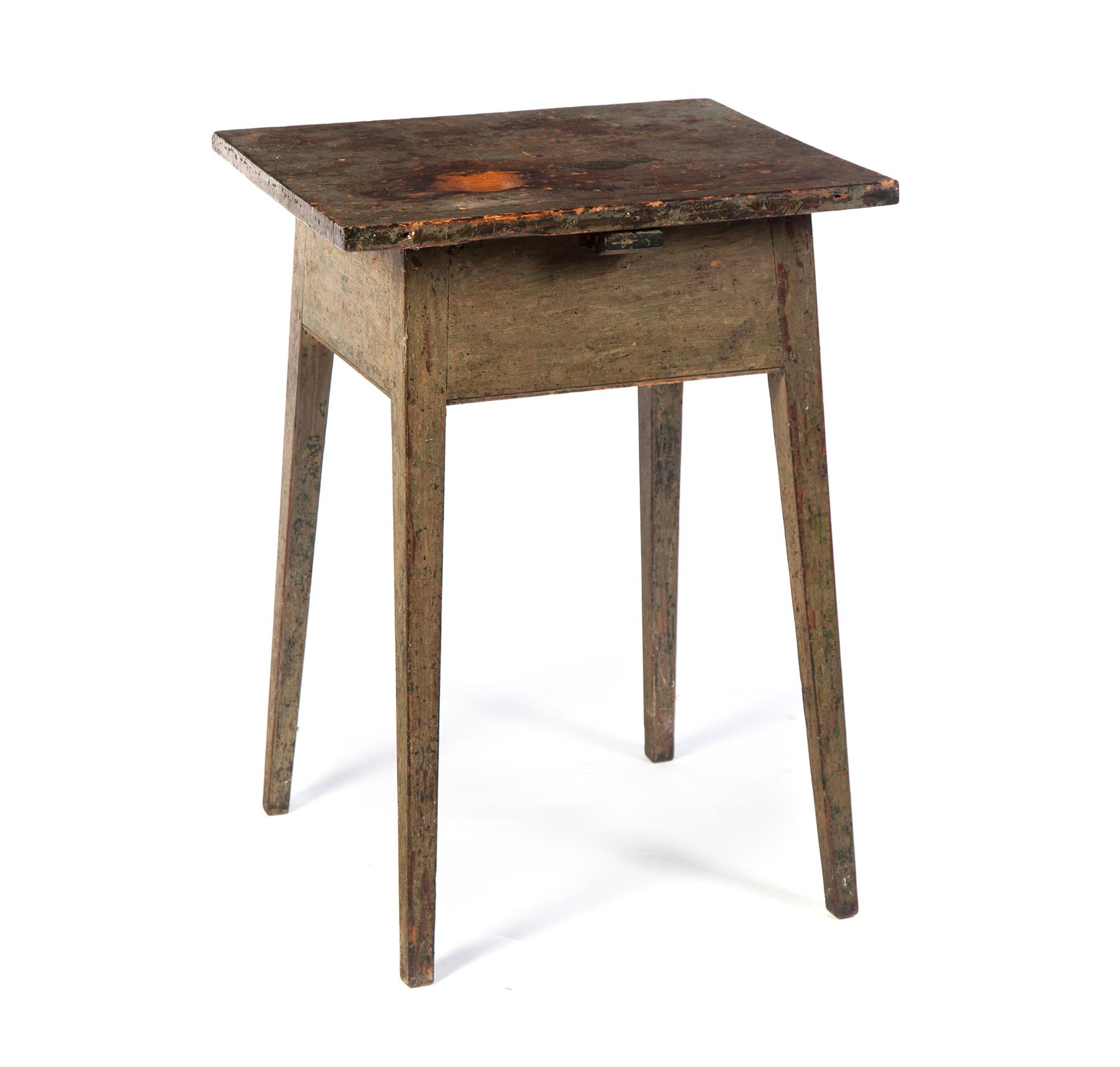 Appraisal: AMERICAN COUNTRY TABLE Mid th century pine Splay legged table