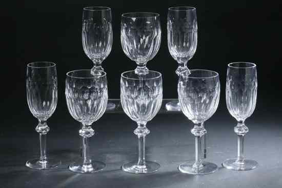 Appraisal: WATERFORD CRYSTAL GLASSES Including twelve wine water goblets ten champagne