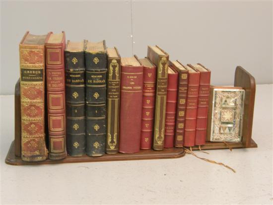 Appraisal: Thirteen various th century French leather bound volumes