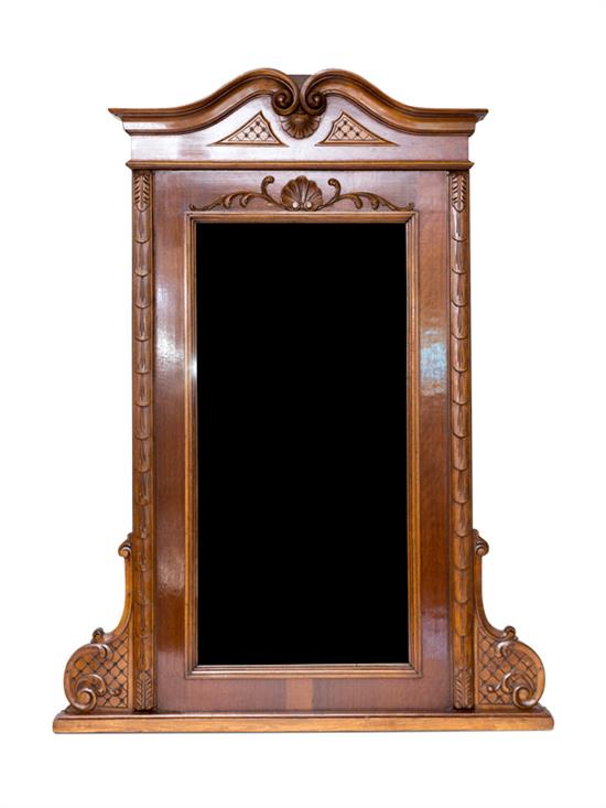 Appraisal: Sale Lot A French Walnut Overmantel Mirror the arched carved